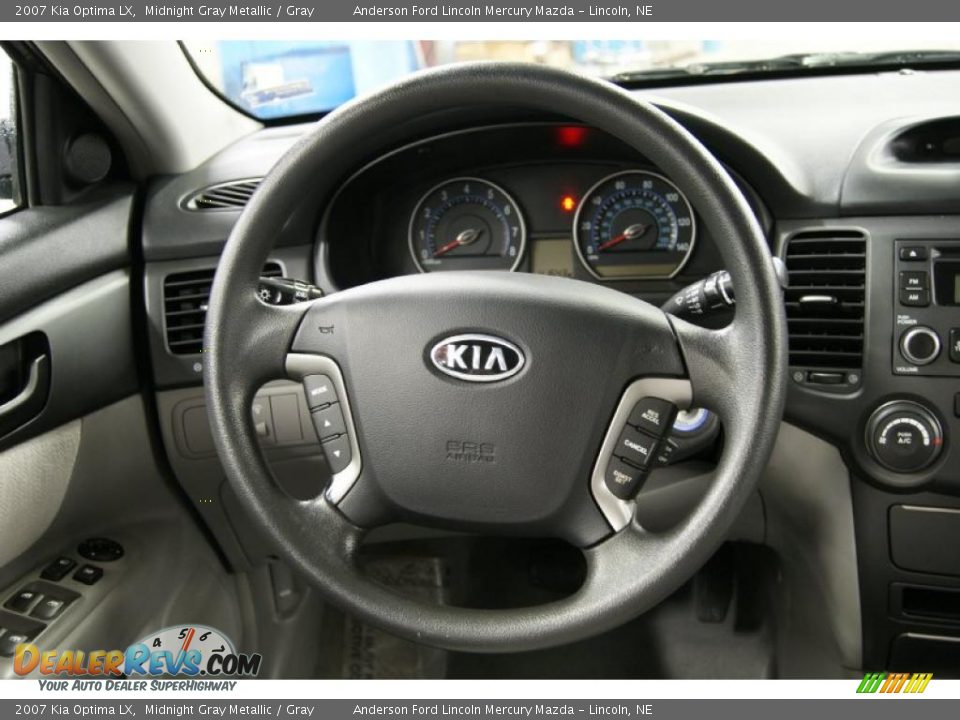 2007 Kia Optima LX Midnight Gray Metallic / Gray Photo #23