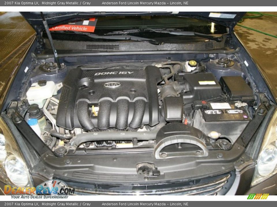 2007 Kia Optima LX Midnight Gray Metallic / Gray Photo #27