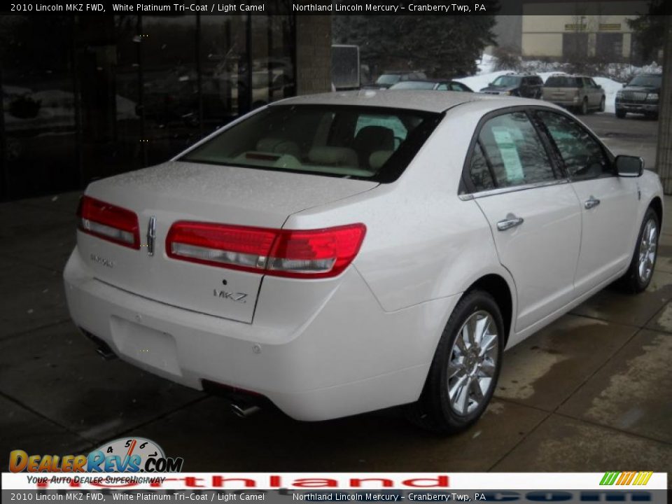 2010 Lincoln MKZ FWD White Platinum Tri-Coat / Light Camel Photo #2