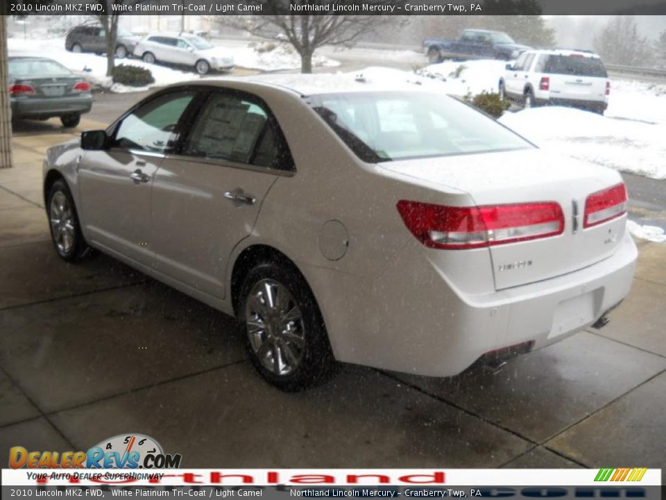 2010 Lincoln MKZ FWD White Platinum Tri-Coat / Light Camel Photo #4