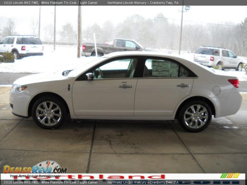 2010 Lincoln MKZ FWD White Platinum Tri-Coat / Light Camel Photo #5