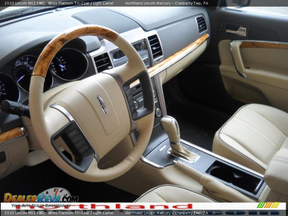 2010 Lincoln MKZ FWD White Platinum Tri-Coat / Light Camel Photo #7