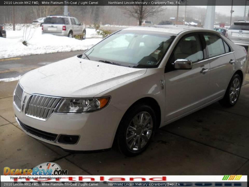 2010 Lincoln MKZ FWD White Platinum Tri-Coat / Light Camel Photo #12