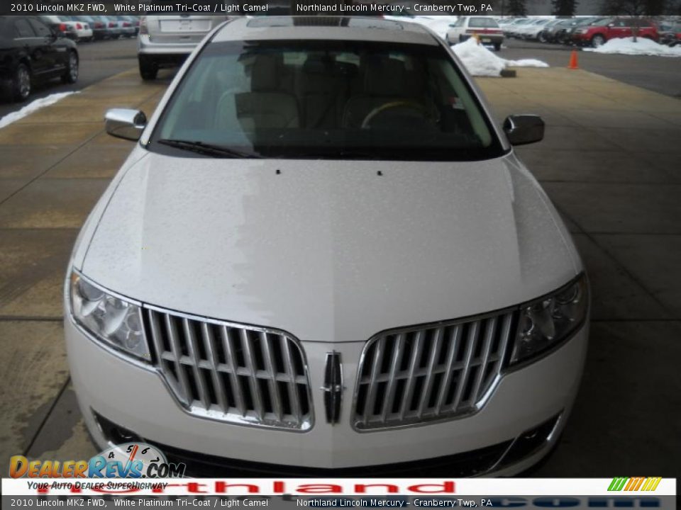 2010 Lincoln MKZ FWD White Platinum Tri-Coat / Light Camel Photo #13