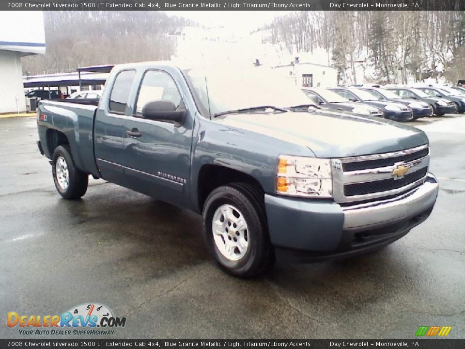 2008 Chevrolet Silverado 1500 LT Extended Cab 4x4 Blue Granite Metallic / Light Titanium/Ebony Accents Photo #2