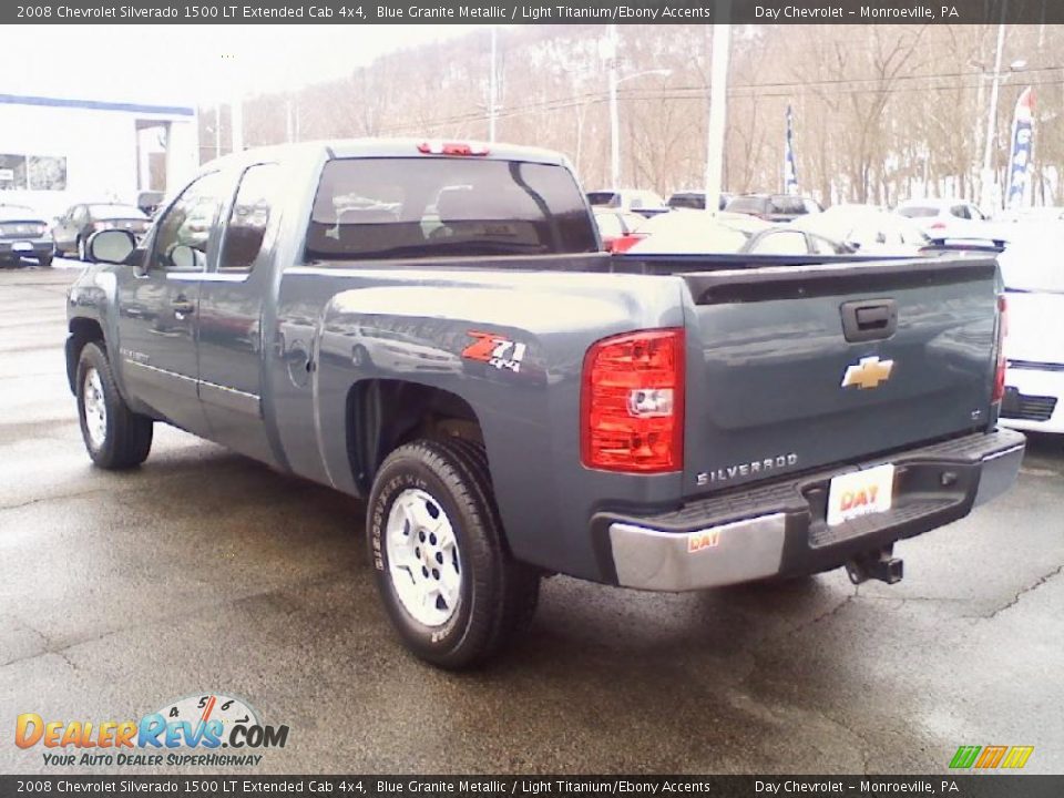 2008 Chevrolet Silverado 1500 LT Extended Cab 4x4 Blue Granite Metallic / Light Titanium/Ebony Accents Photo #4