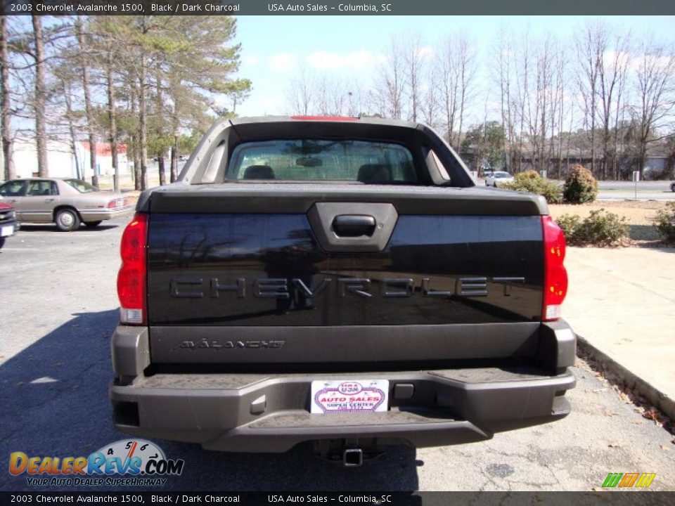 2003 Chevrolet Avalanche 1500 Black / Dark Charcoal Photo #4