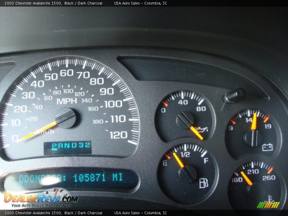 2003 Chevrolet Avalanche 1500 Black / Dark Charcoal Photo #20