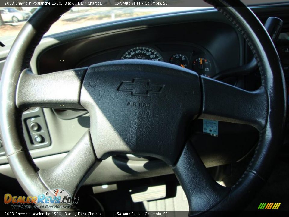 2003 Chevrolet Avalanche 1500 Black / Dark Charcoal Photo #21