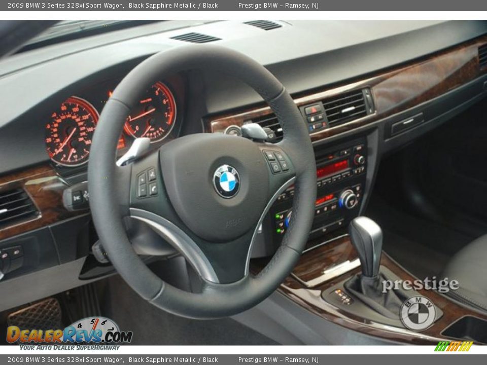2009 BMW 3 Series 328xi Sport Wagon Black Sapphire Metallic / Black Photo #15