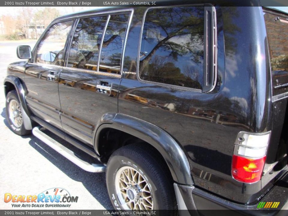 2001 Isuzu Trooper Limited Ebony Black / Beige Photo #3