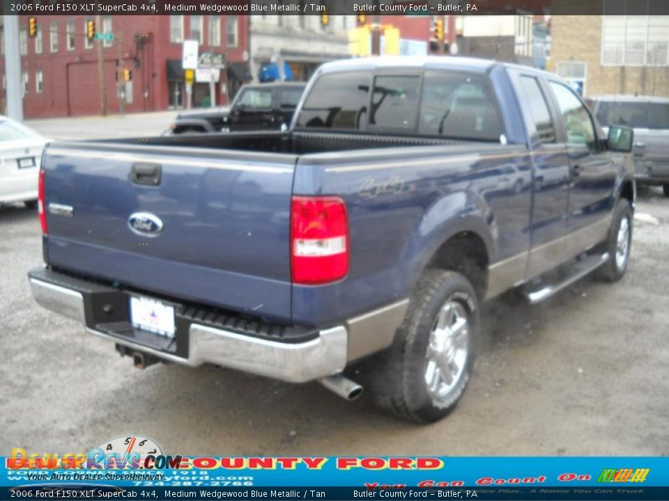 2006 Ford F150 XLT SuperCab 4x4 Medium Wedgewood Blue Metallic / Tan Photo #2