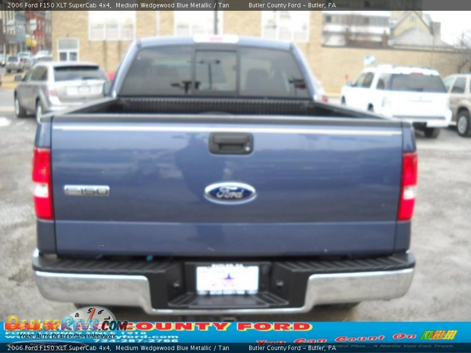 2006 Ford F150 XLT SuperCab 4x4 Medium Wedgewood Blue Metallic / Tan Photo #3