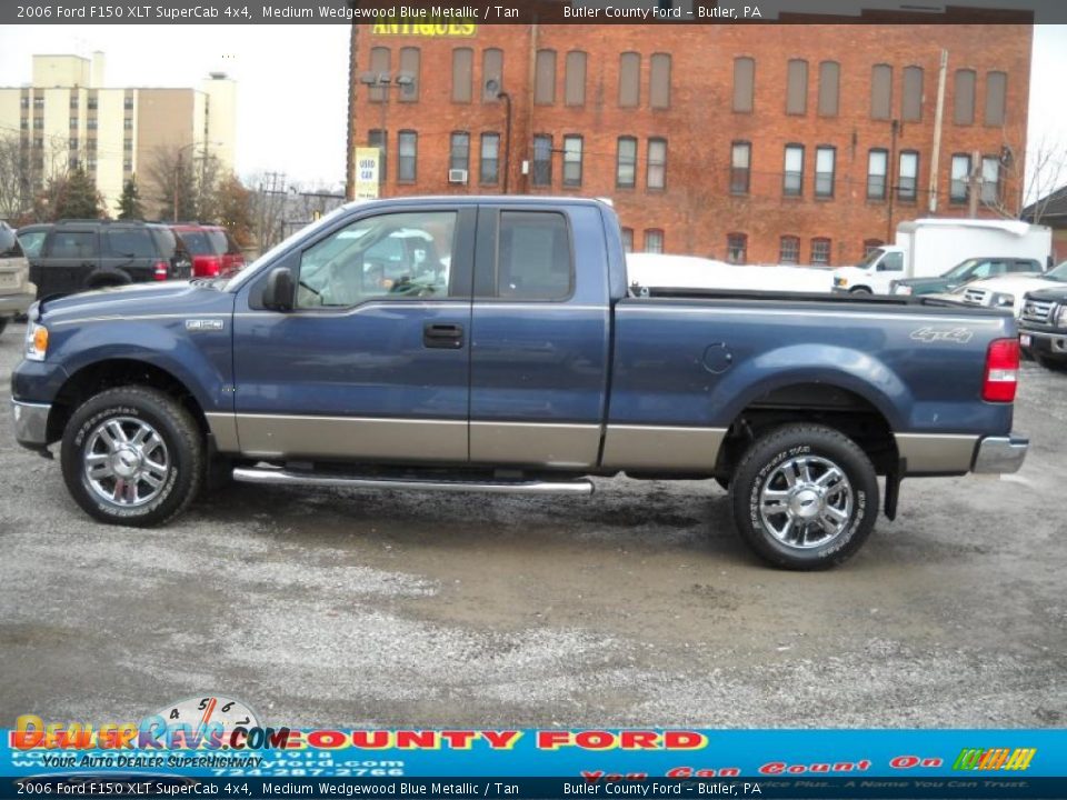 2006 Ford F150 XLT SuperCab 4x4 Medium Wedgewood Blue Metallic / Tan Photo #5