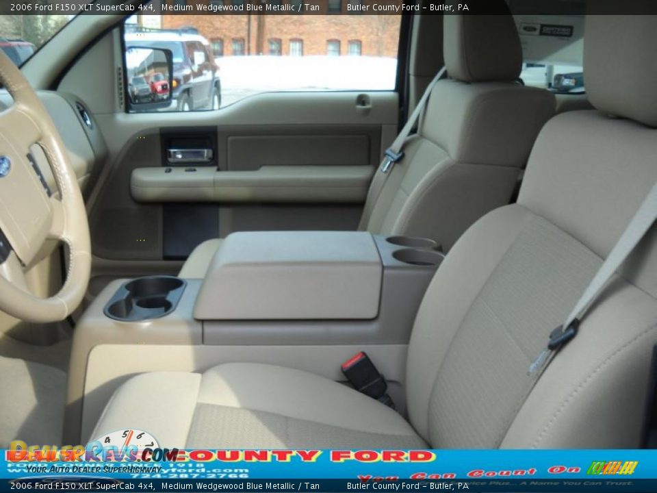2006 Ford F150 XLT SuperCab 4x4 Medium Wedgewood Blue Metallic / Tan Photo #8