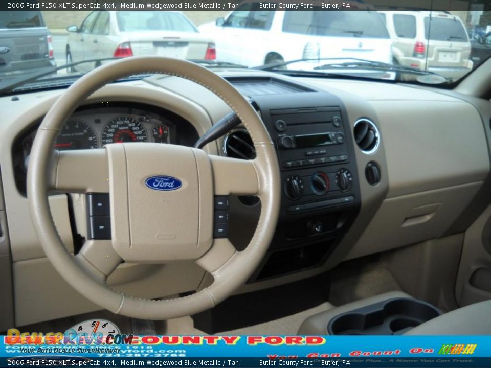 2006 Ford F150 XLT SuperCab 4x4 Medium Wedgewood Blue Metallic / Tan Photo #10