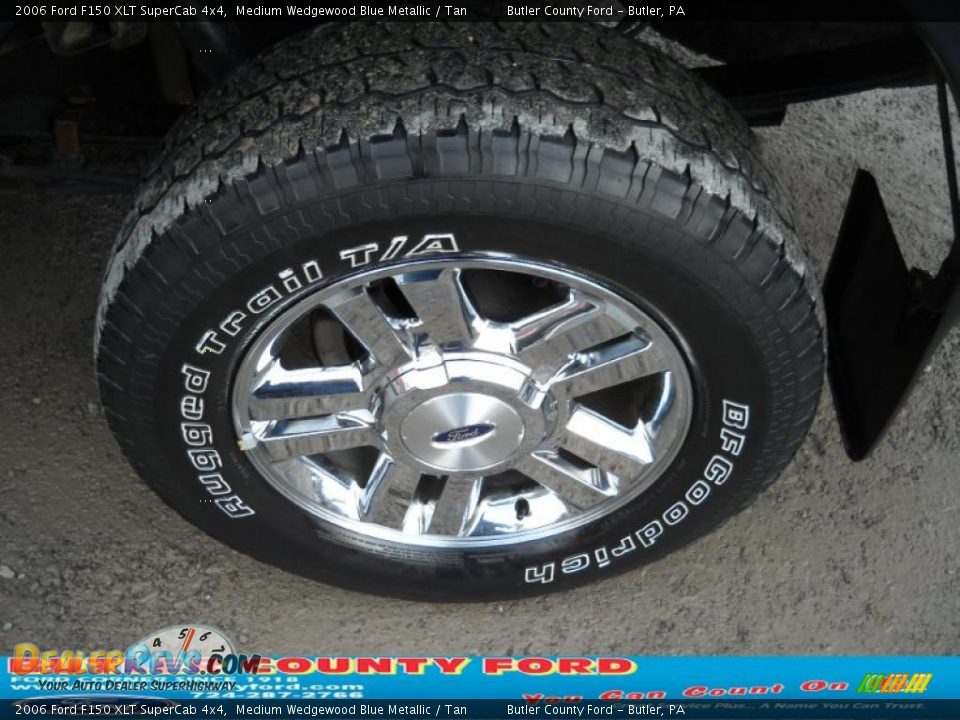 2006 Ford F150 XLT SuperCab 4x4 Medium Wedgewood Blue Metallic / Tan Photo #12