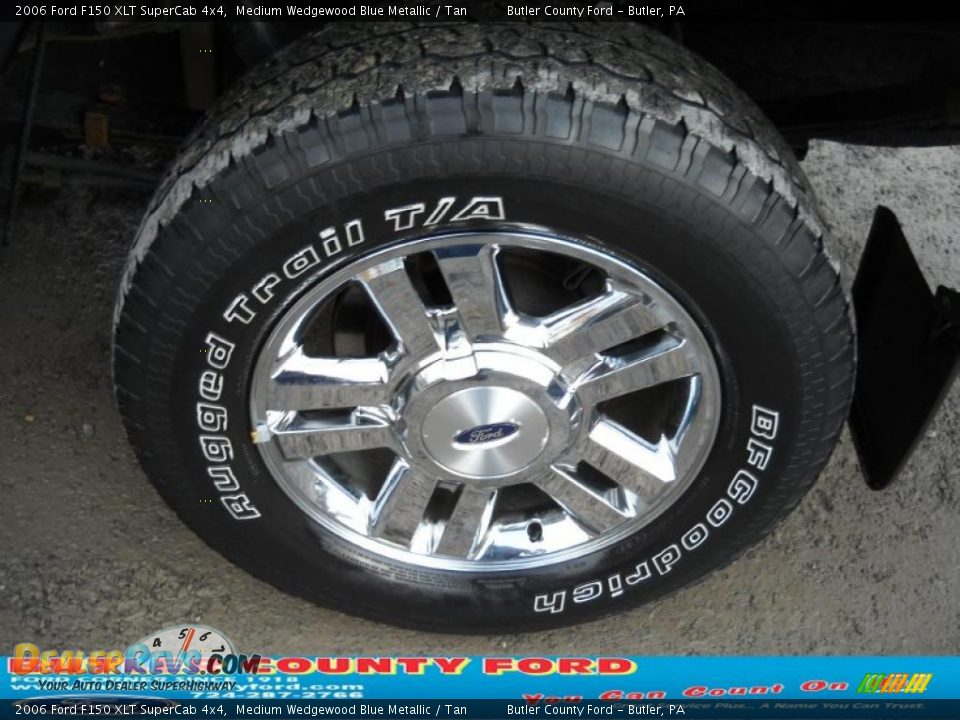 2006 Ford F150 XLT SuperCab 4x4 Medium Wedgewood Blue Metallic / Tan Photo #13