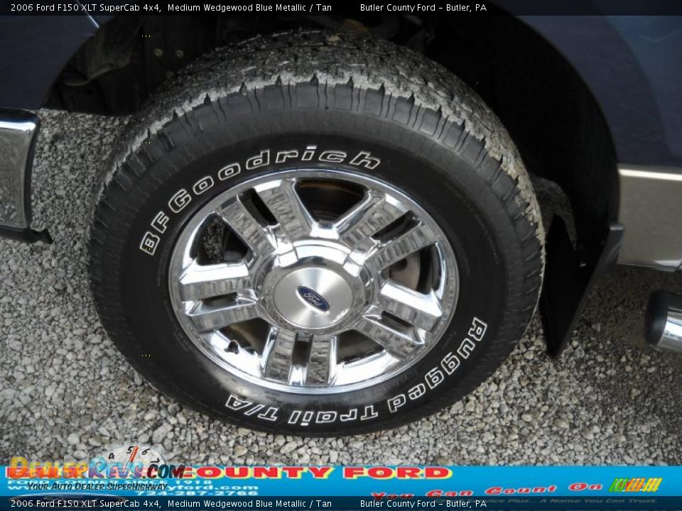 2006 Ford F150 XLT SuperCab 4x4 Medium Wedgewood Blue Metallic / Tan Photo #16