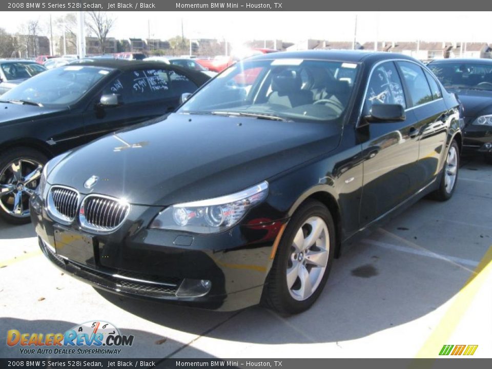 2008 BMW 5 Series 528i Sedan Jet Black / Black Photo #1