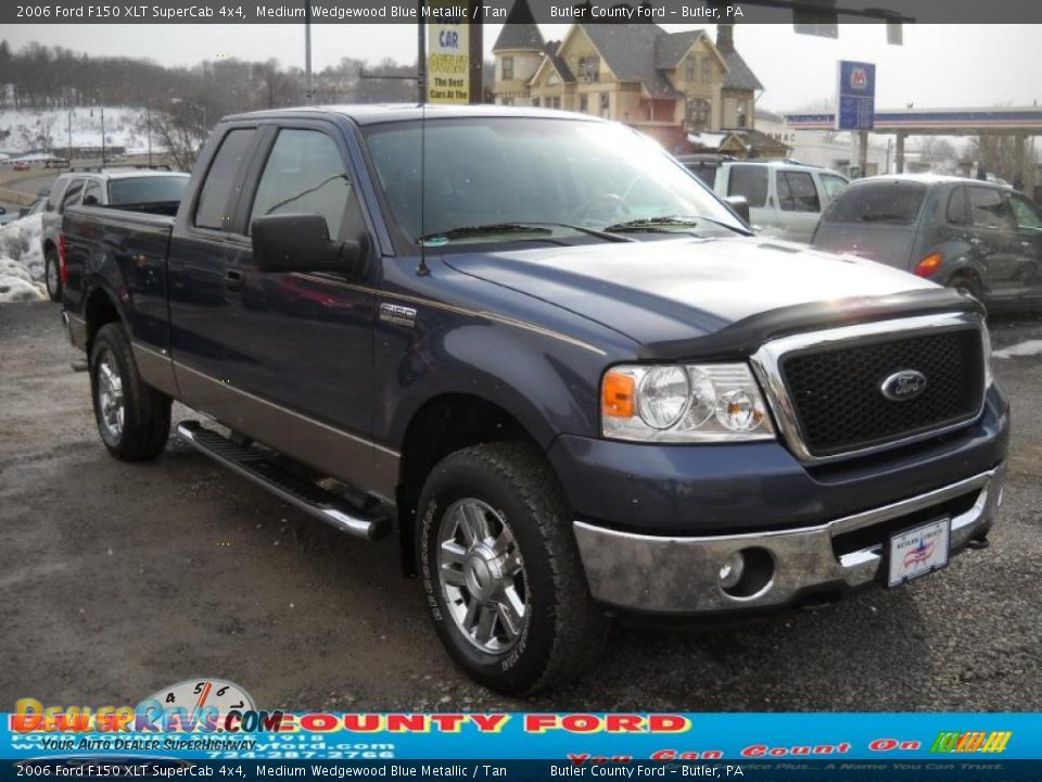 2006 Ford F150 XLT SuperCab 4x4 Medium Wedgewood Blue Metallic / Tan Photo #20