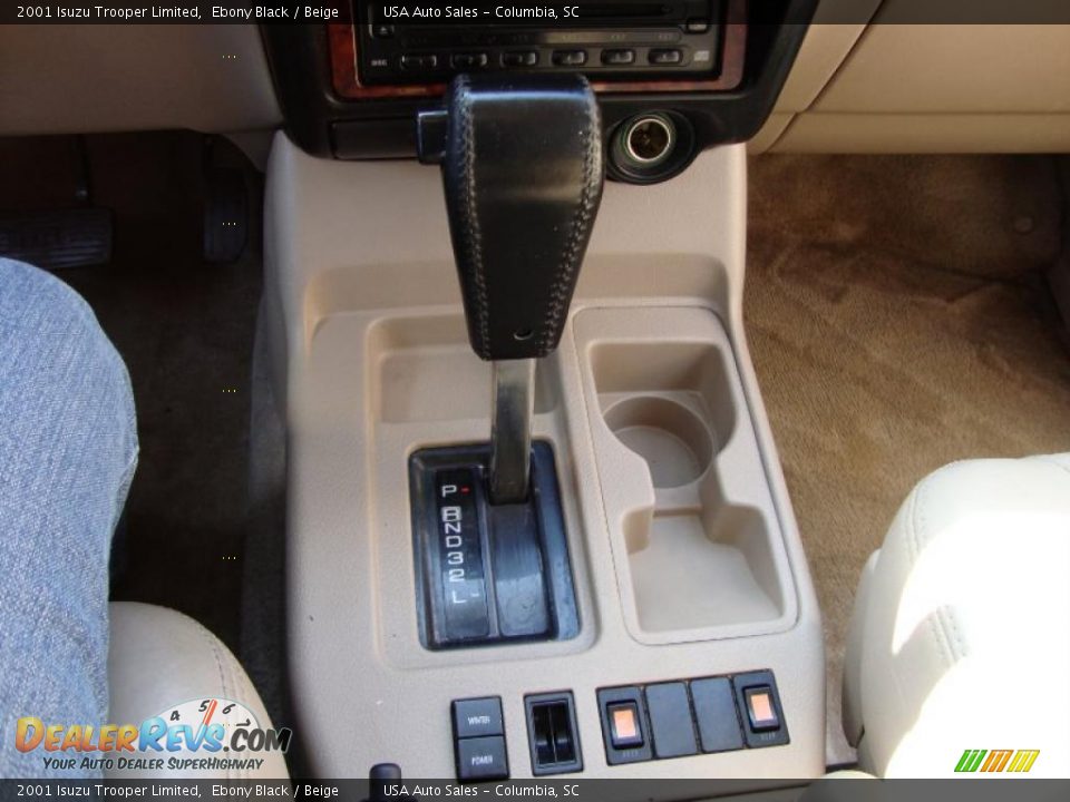 2001 Isuzu Trooper Limited Ebony Black / Beige Photo #25