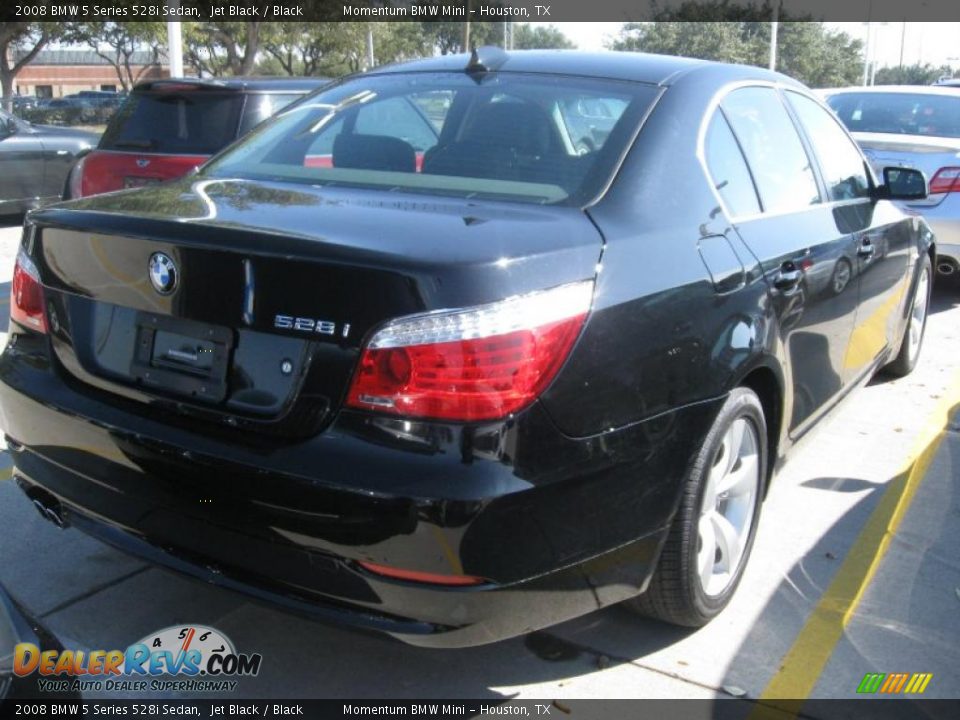2008 BMW 5 Series 528i Sedan Jet Black / Black Photo #4