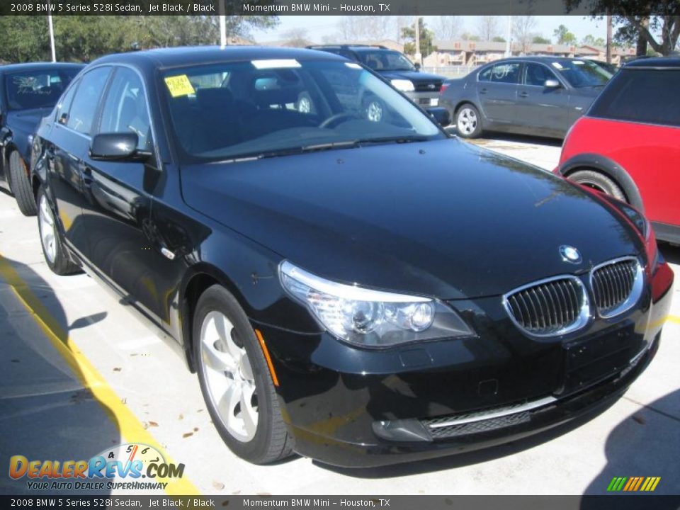 2008 BMW 5 Series 528i Sedan Jet Black / Black Photo #5