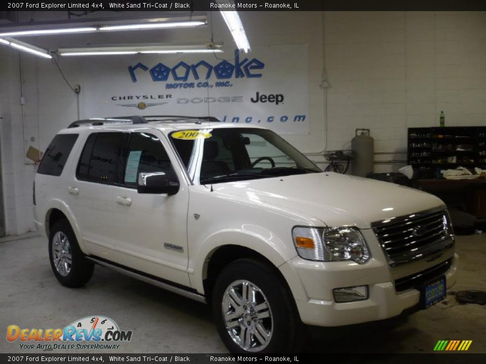 2007 Ford Explorer Limited 4x4 White Sand Tri-Coat / Black Photo #25