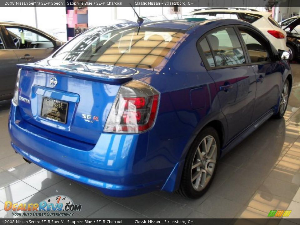 2008 Nissan Sentra SE-R Spec V Sapphire Blue / SE-R Charcoal Photo #3