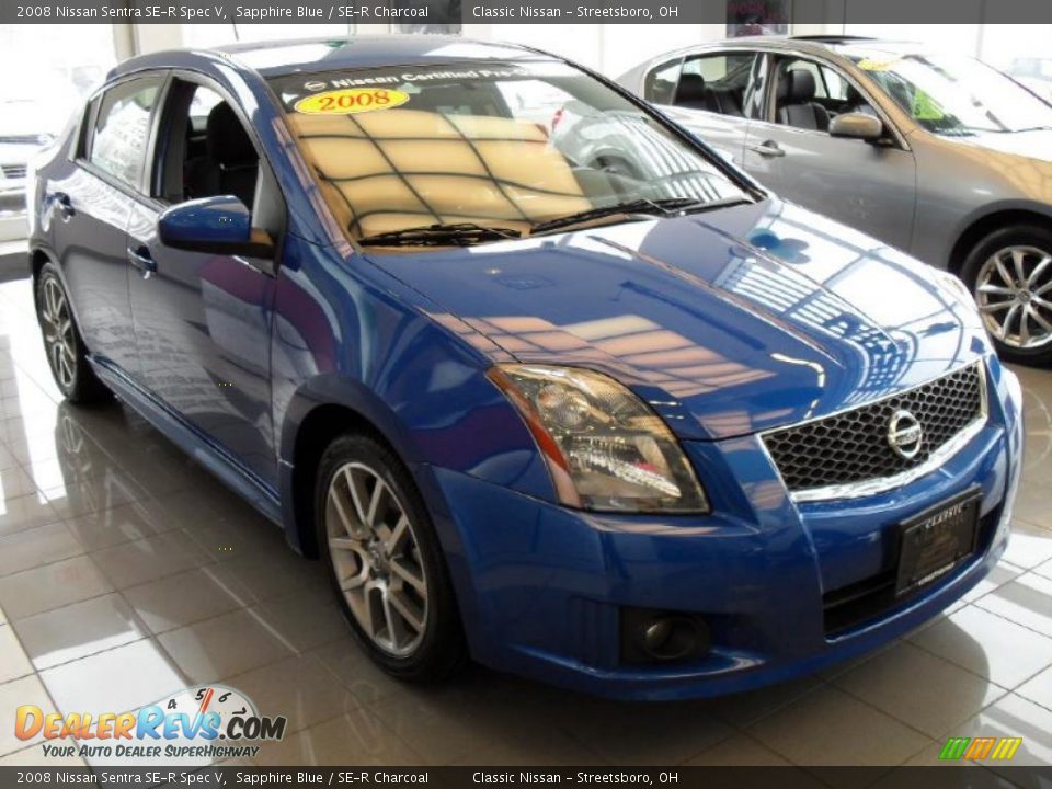 2008 Nissan Sentra SE-R Spec V Sapphire Blue / SE-R Charcoal Photo #4