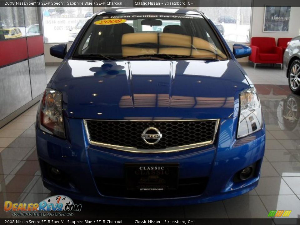 2008 Nissan Sentra SE-R Spec V Sapphire Blue / SE-R Charcoal Photo #5