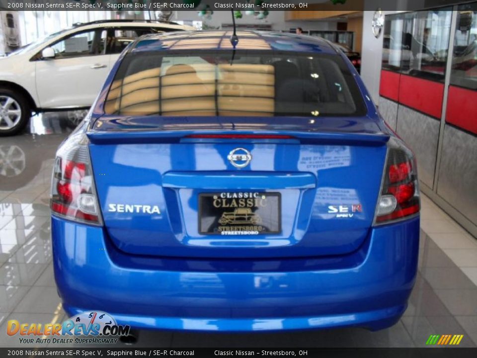 2008 Nissan Sentra SE-R Spec V Sapphire Blue / SE-R Charcoal Photo #6
