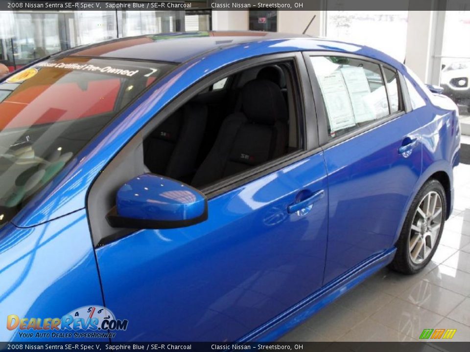 2008 Nissan Sentra SE-R Spec V Sapphire Blue / SE-R Charcoal Photo #8