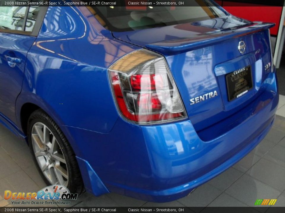 2008 Nissan Sentra SE-R Spec V Sapphire Blue / SE-R Charcoal Photo #9
