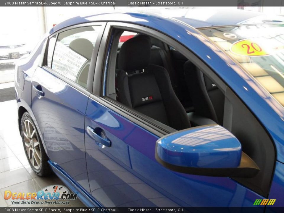 2008 Nissan Sentra SE-R Spec V Sapphire Blue / SE-R Charcoal Photo #11