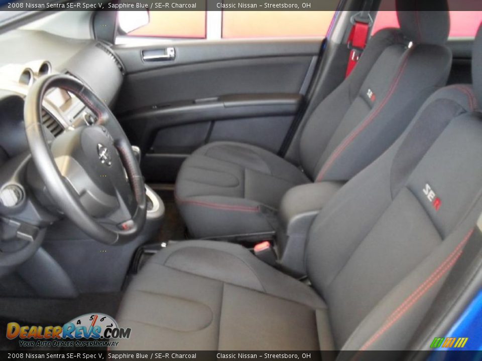 2008 Nissan Sentra SE-R Spec V Sapphire Blue / SE-R Charcoal Photo #13