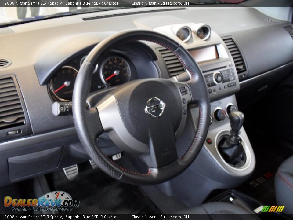 2008 Nissan Sentra SE-R Spec V Sapphire Blue / SE-R Charcoal Photo #14