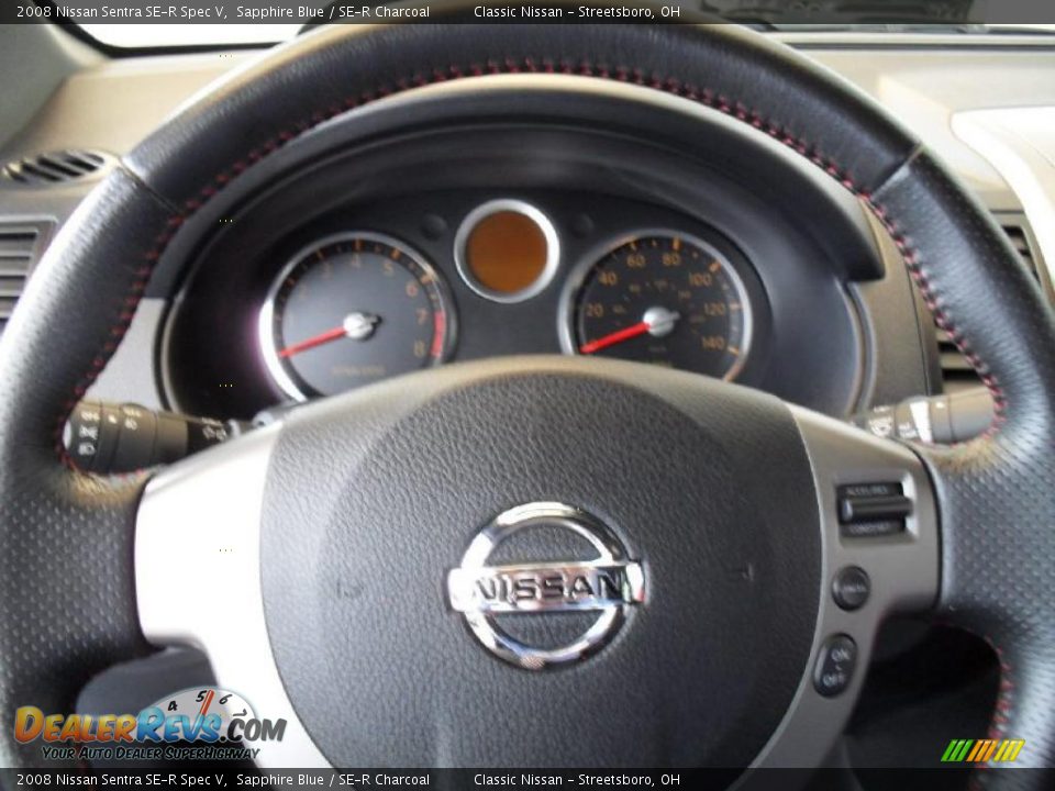 2008 Nissan Sentra SE-R Spec V Sapphire Blue / SE-R Charcoal Photo #21
