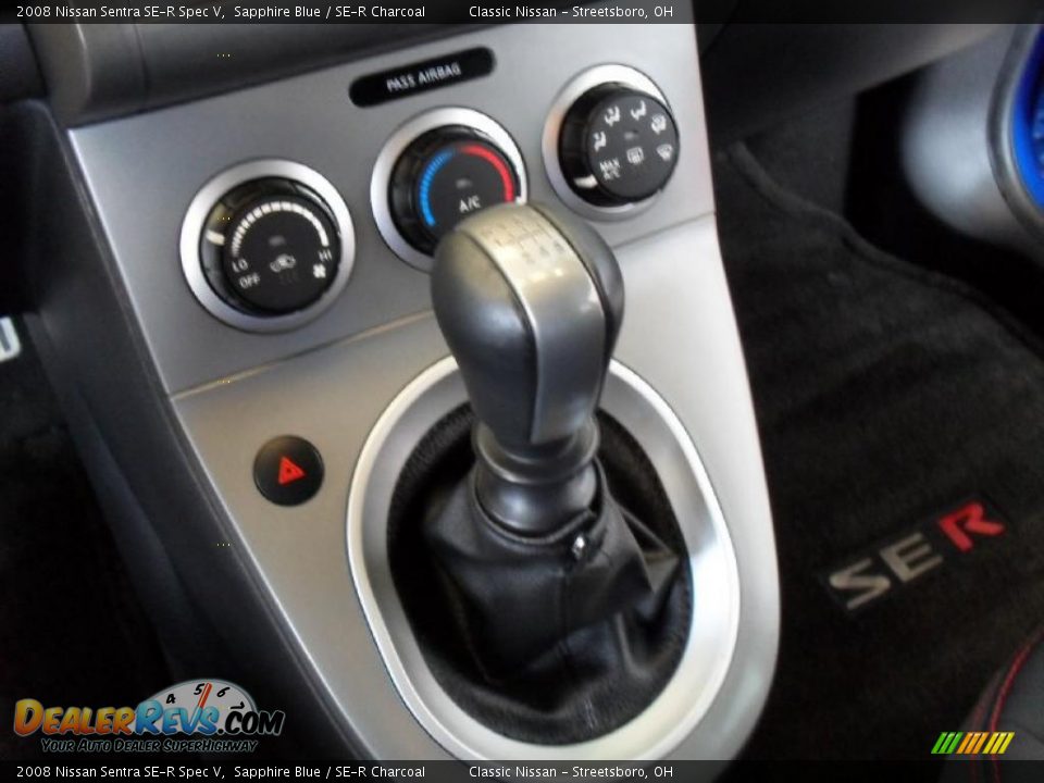 2008 Nissan Sentra SE-R Spec V Sapphire Blue / SE-R Charcoal Photo #23
