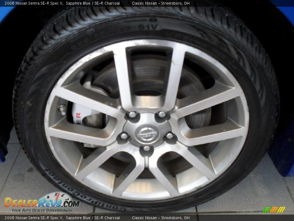 2008 Nissan Sentra SE-R Spec V Sapphire Blue / SE-R Charcoal Photo #29