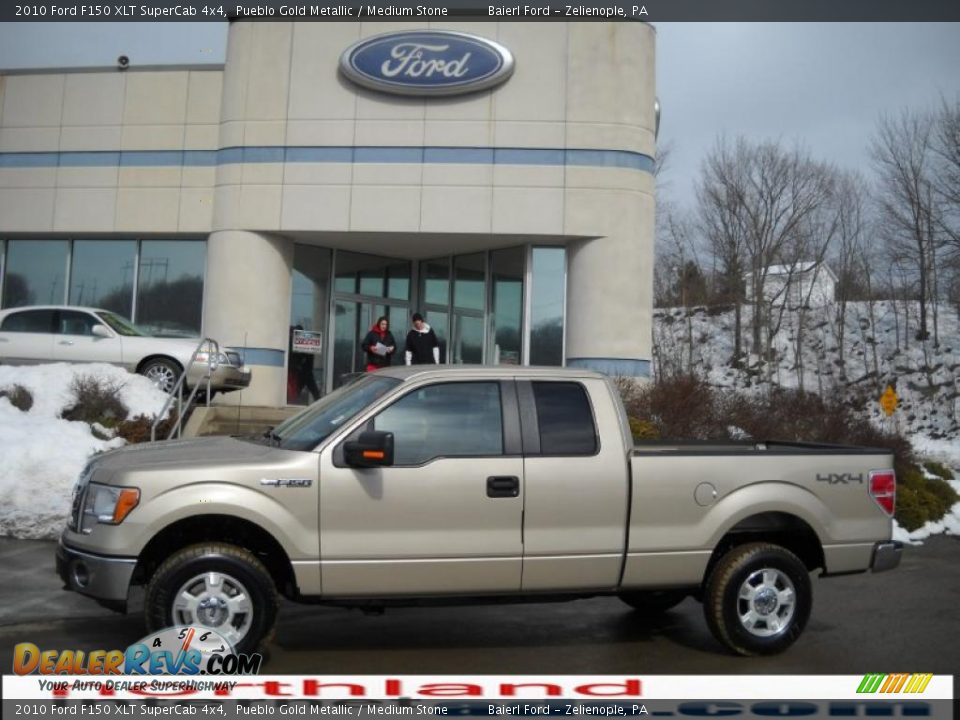 2010 Ford F150 XLT SuperCab 4x4 Pueblo Gold Metallic / Medium Stone Photo #1