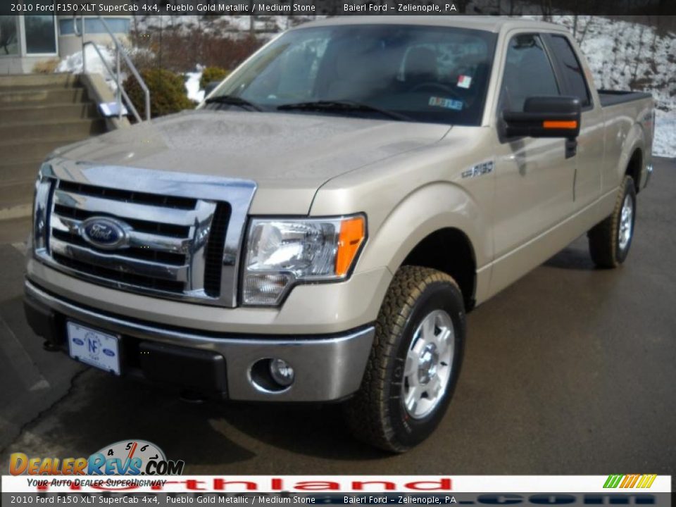 2010 Ford F150 XLT SuperCab 4x4 Pueblo Gold Metallic / Medium Stone Photo #2