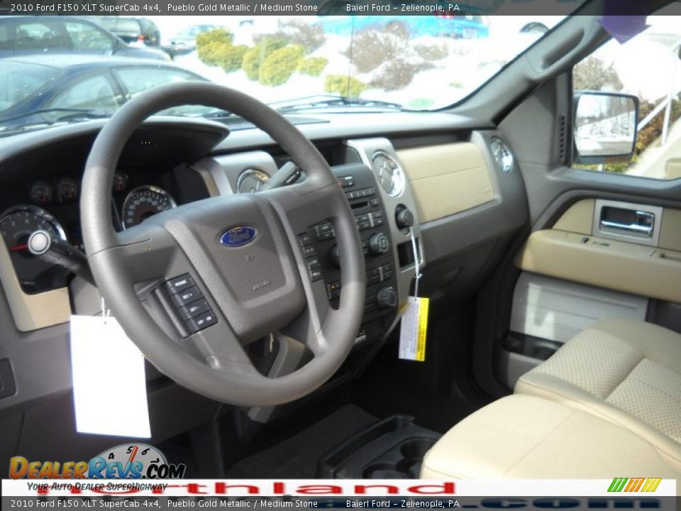 2010 Ford F150 XLT SuperCab 4x4 Pueblo Gold Metallic / Medium Stone Photo #10