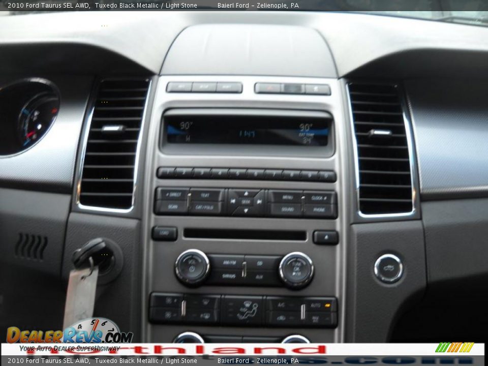 2010 Ford Taurus SEL AWD Tuxedo Black Metallic / Light Stone Photo #17