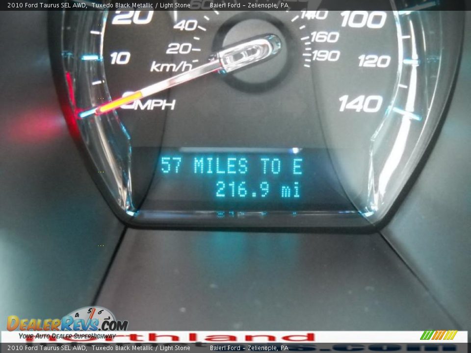 2010 Ford Taurus SEL AWD Tuxedo Black Metallic / Light Stone Photo #20