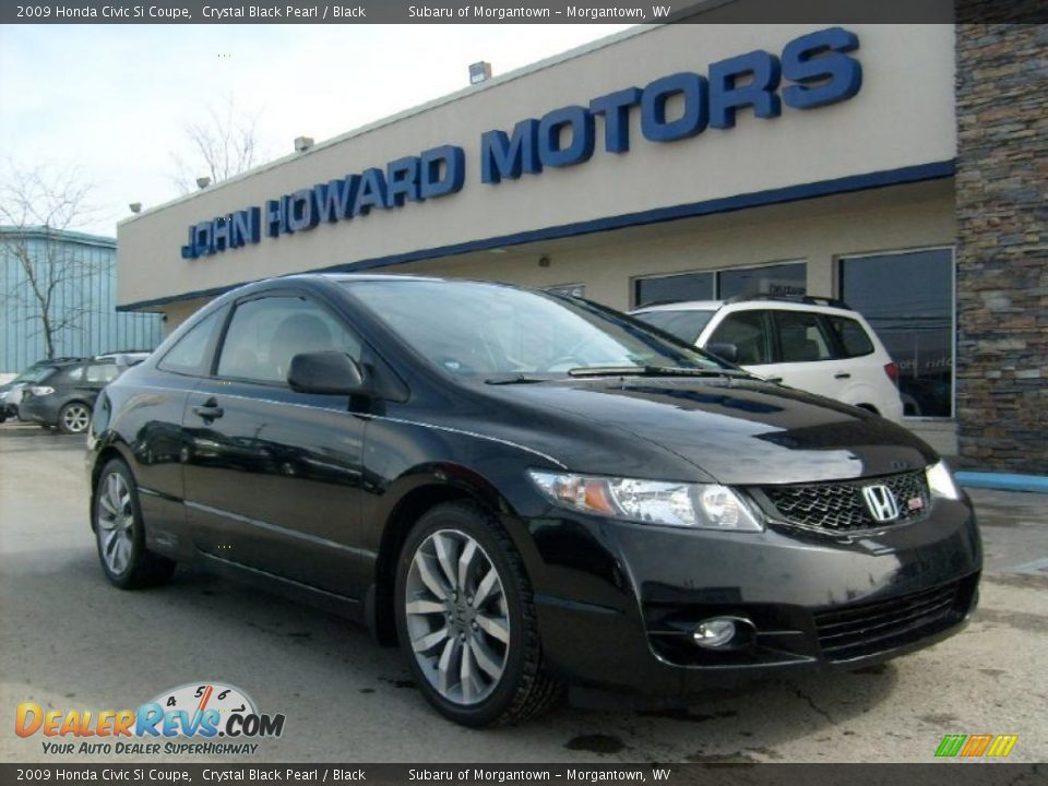 2009 Honda Civic Si Coupe Crystal Black Pearl / Black Photo #1
