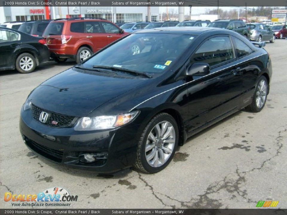 2009 Honda Civic Si Coupe Crystal Black Pearl / Black Photo #3