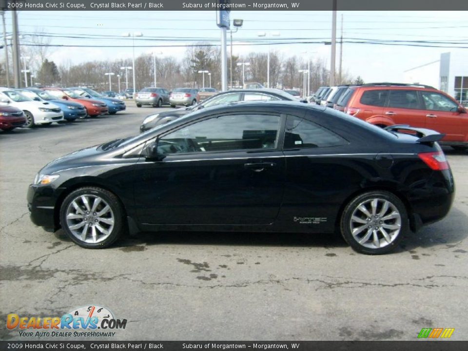 2009 Honda Civic Si Coupe Crystal Black Pearl / Black Photo #4