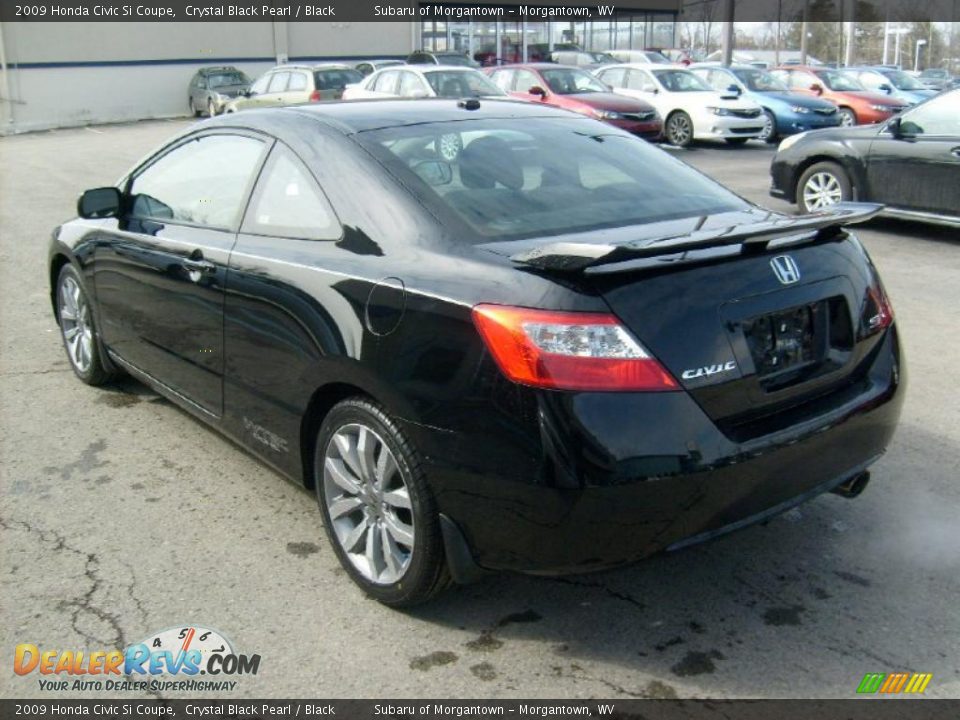2009 Honda Civic Si Coupe Crystal Black Pearl / Black Photo #5